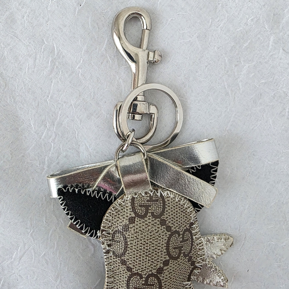 Auth Gucci GG French Bulldog Leather Keychain/Charm - Picture 8 of 8